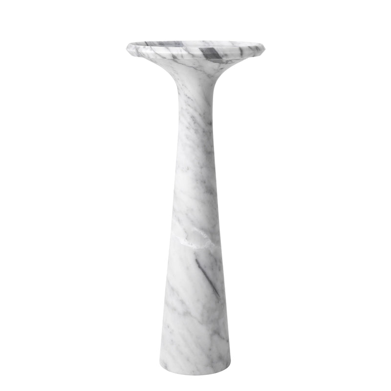 Side Table Pompano High White Carrera Marble