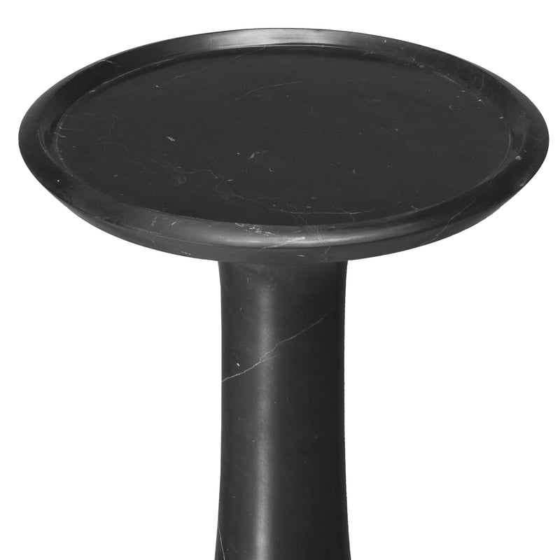 Side Table Pompano High Honed Black Marble