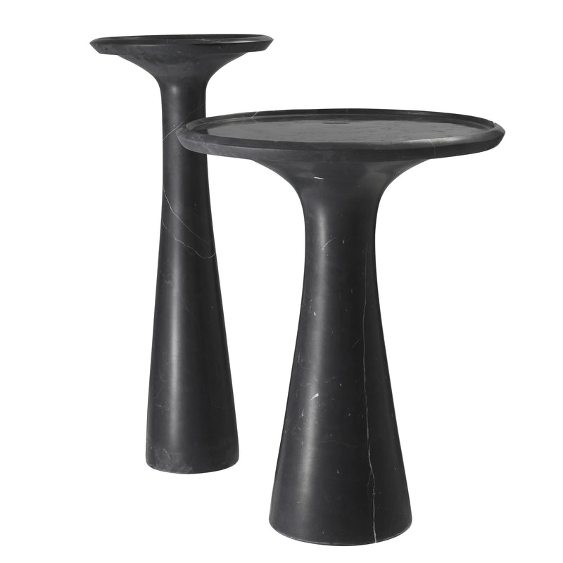 Side Table Pompano Low Honed Black Marble