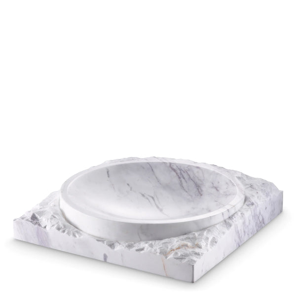 Bowl Montanita honed white marble