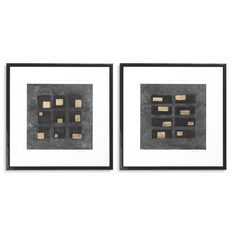 Print Black Squares by Michael Willett set of 2