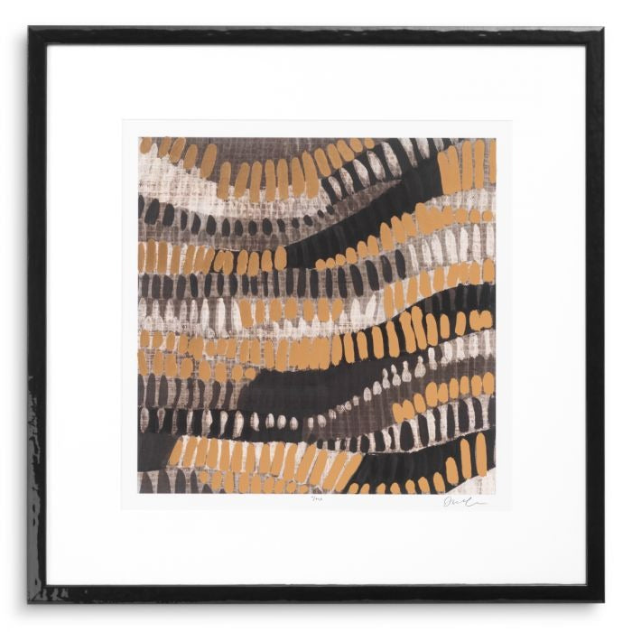 Print Metallic Undulation by June Erica Vess set o