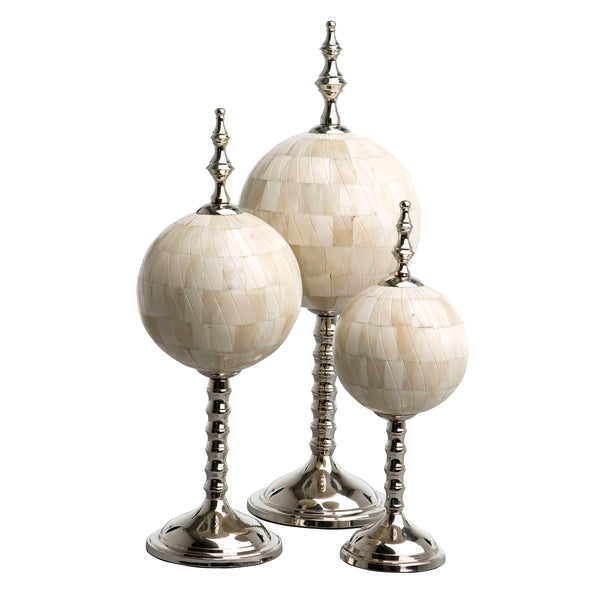 Object Leonardo set of 3 natural bone