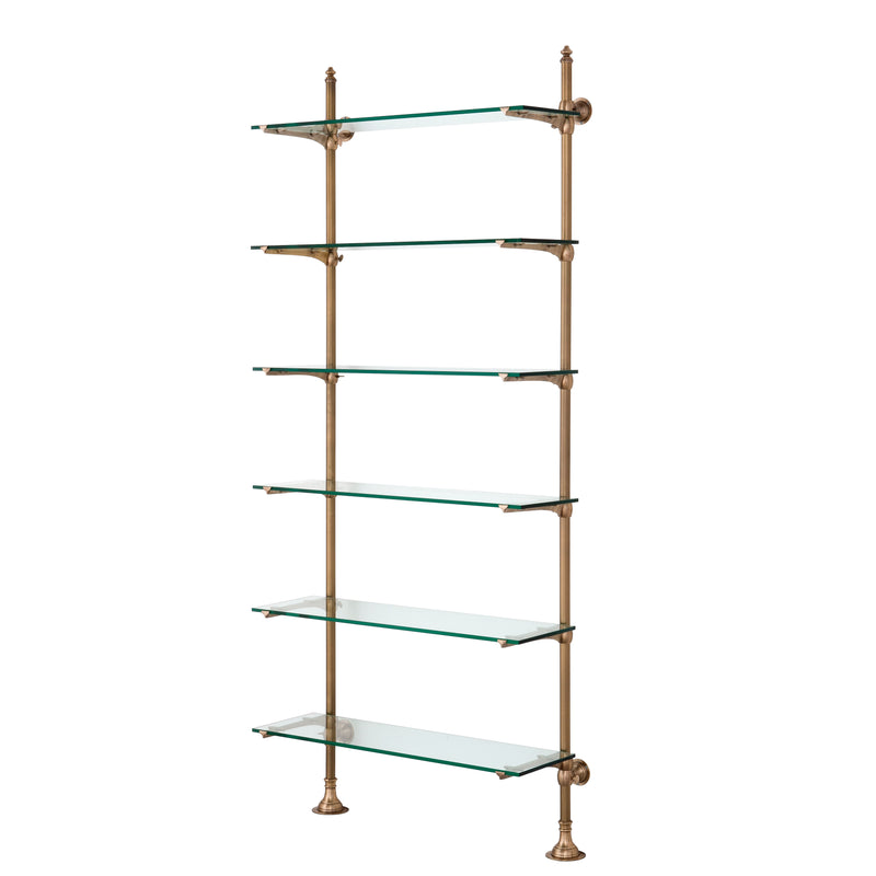 Wall Cabinet Pulitzer Antique Brass Finish Single