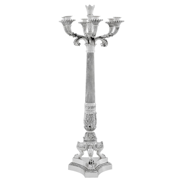 Candle Holder Jefferson silver lacq finish