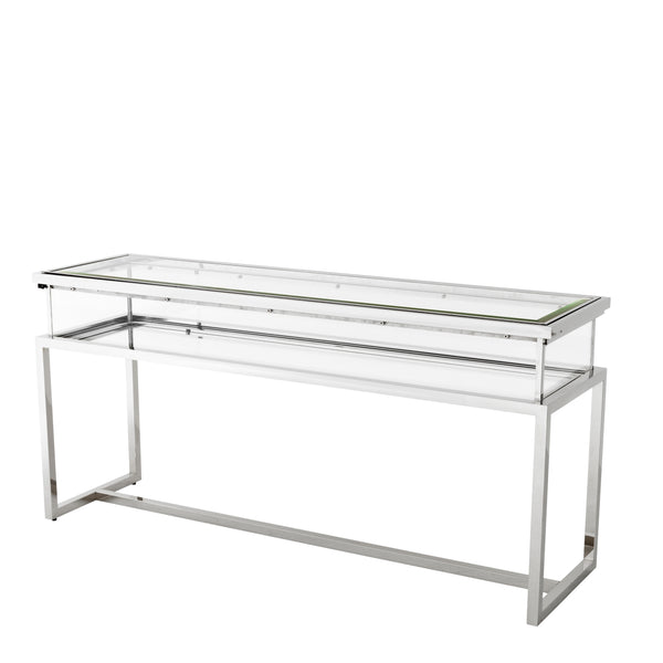 Console Table Harvey sliding top polished ss