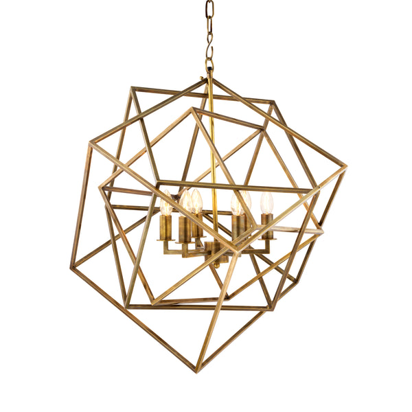 Lantern Matrix vintage brass finish