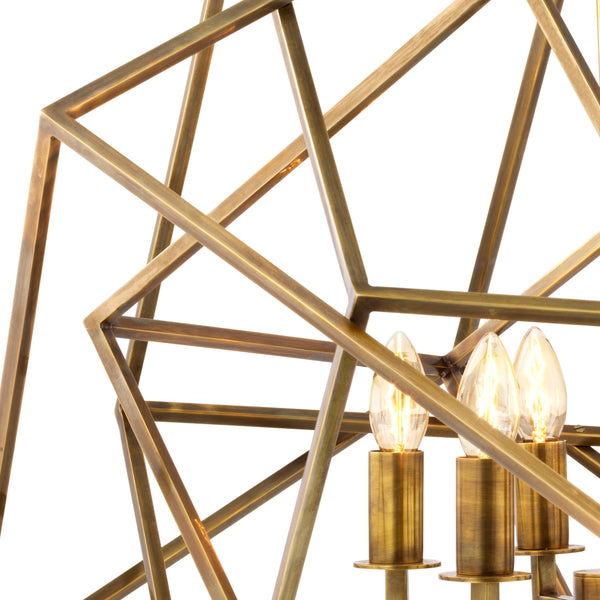 Lantern Matrix vintage brass finish