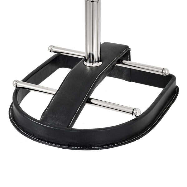Dressboy McKinsey nickel finish black leather