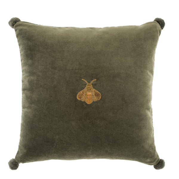 Cushion Lacombe green velvet 60 x 60 cm