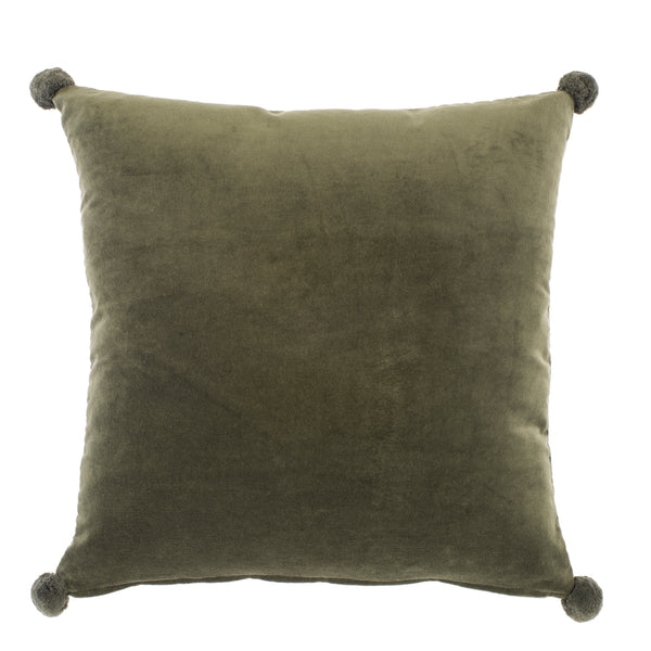 Cushion Lacombe green velvet 60 x 60 cm