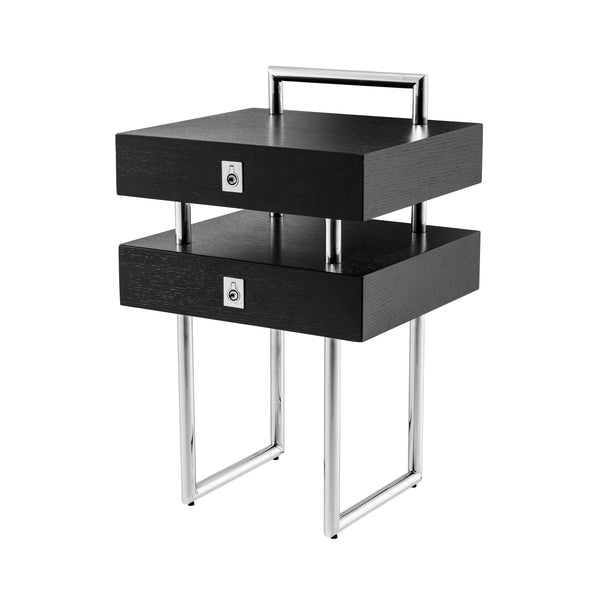 Side Table Bedini polished stainless steel