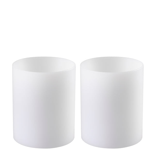 Artificial Candle Deep Ø 10 X H. 12 cm Set Of 2