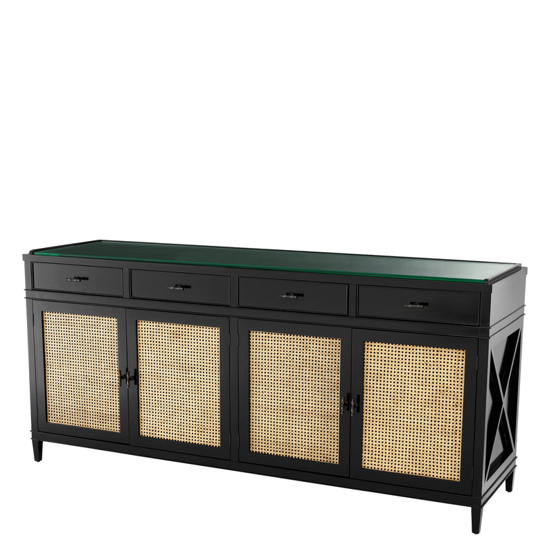 Dresser Bahamas Black Finish Natural Cane