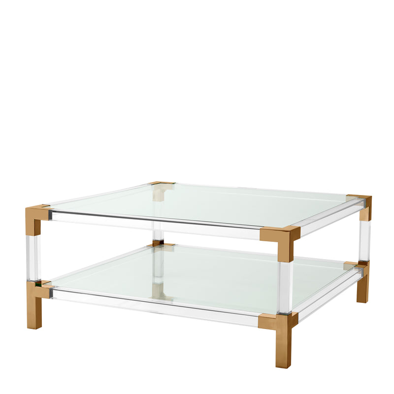 Coffee Table Royalton Brushed Brass Finish