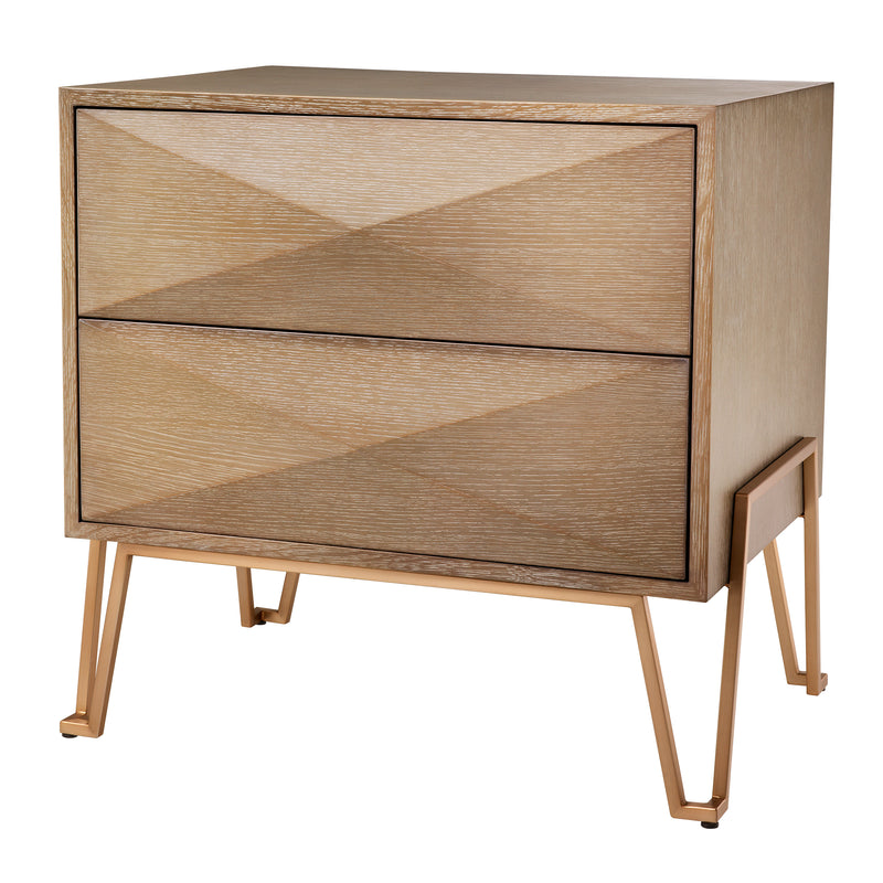 Bedside Table Highland Washed Oak Veneer
