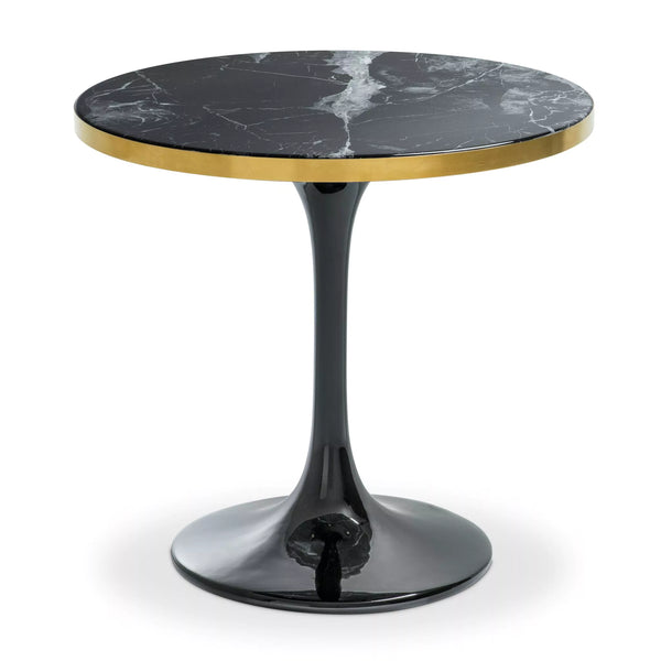 Side Table Parme Black Faux Marble