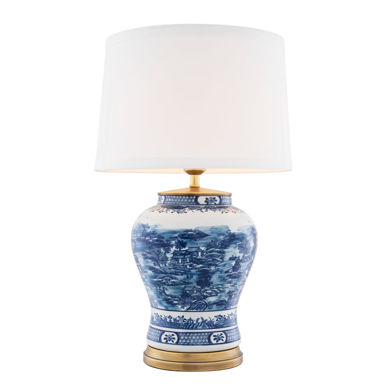 Table Lamp Chinese Blue