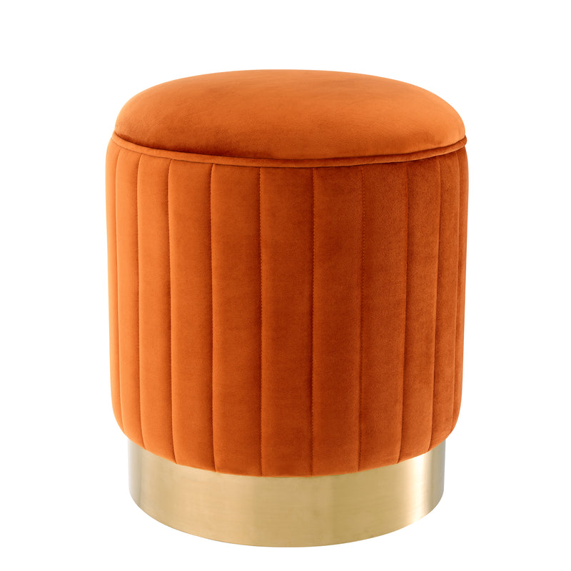 Stool Allegra Roche Orange Velvet