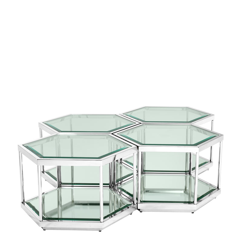 Coffee Table Sax Polished Stainless Steel Set Of 4