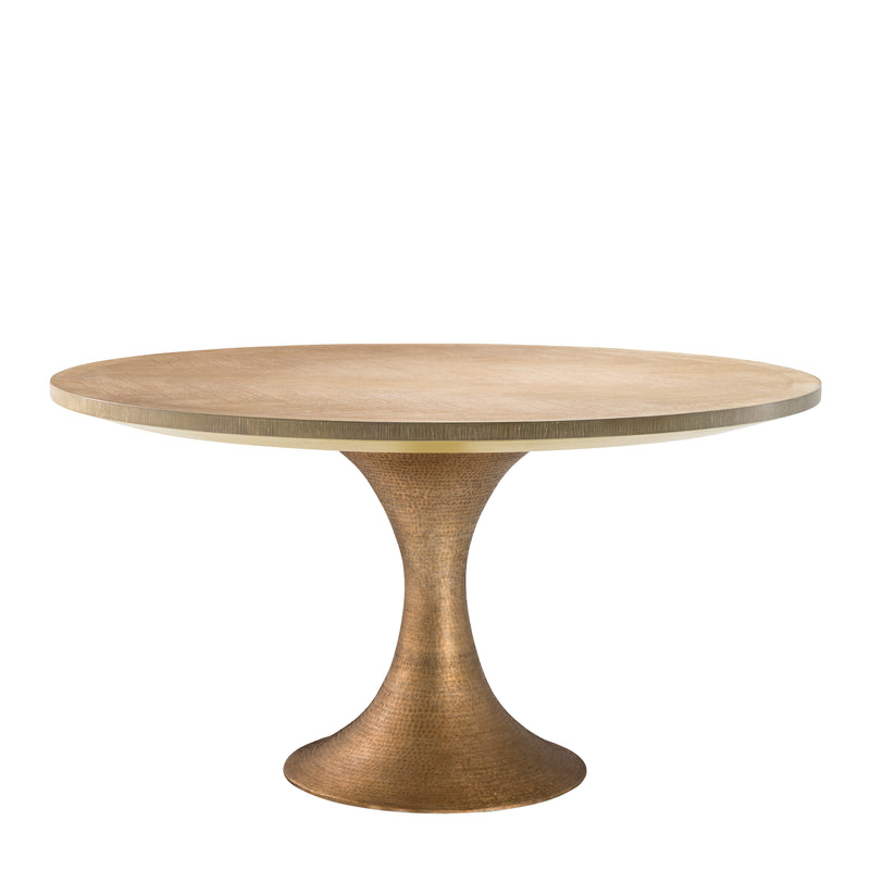 Dining Table Melchior Round Washed Oak Veneer