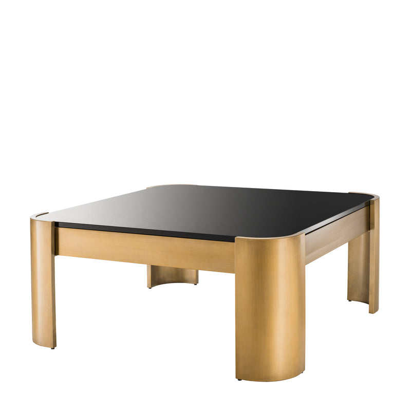 Coffee Table Courrier Brushed Brass Finish