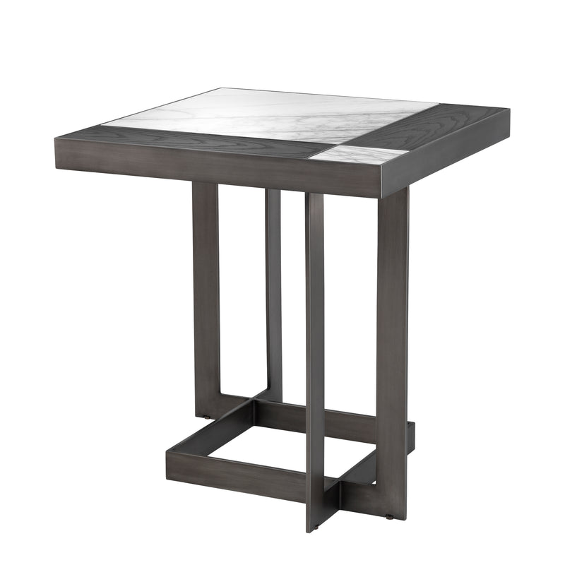 Side Table Hermoza Mocha Crown Oak Veneer Bronze