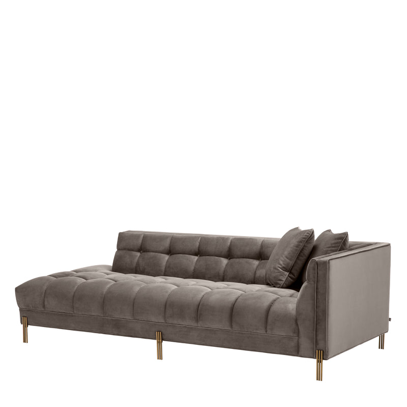 Lounge Sofa Sienna Right Savona Grey Velvet