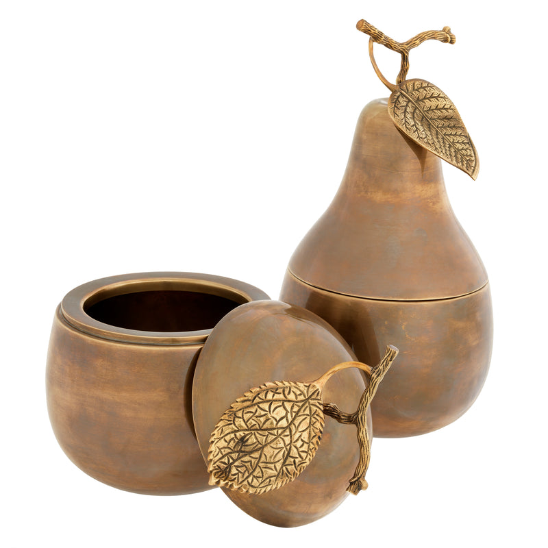 Box Apple & Pear Set Of 2