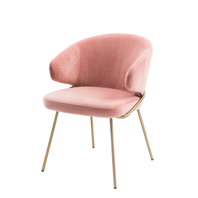 Dining Chair Kinley Savona Nude Velvet