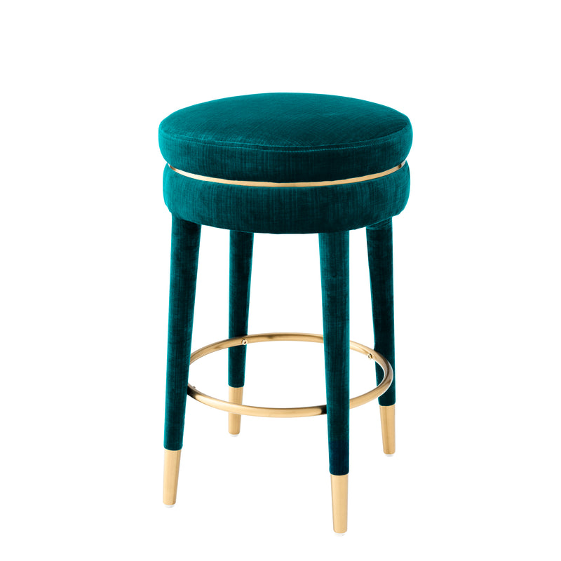 Counter Stool Parisian Catania Blue Velvet