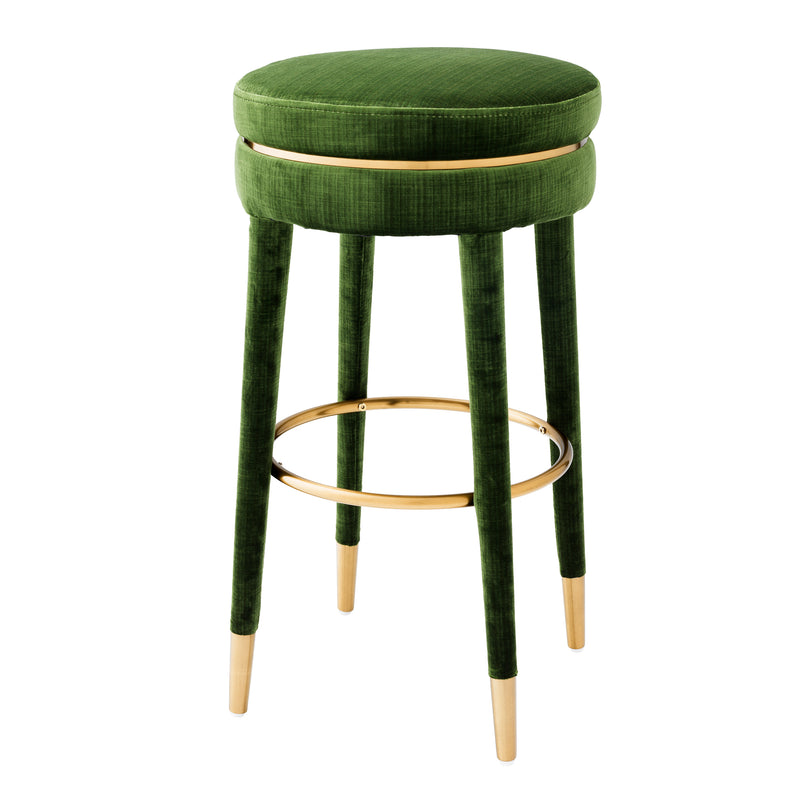 Bar Stool Parisian Catania Green Velvet