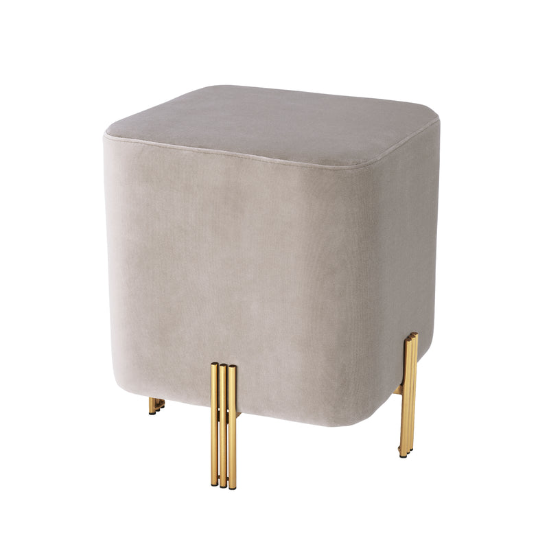 Stool Burnett Savona Greige Velvet