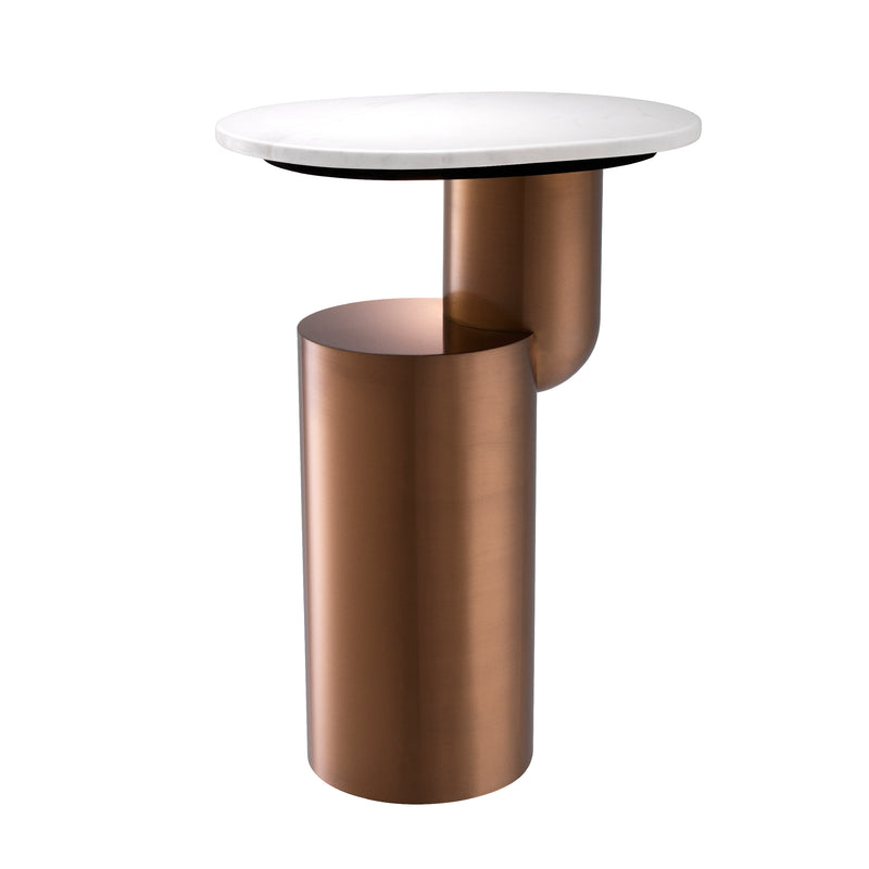 Side Table Tosca Brushed Copper Finish
