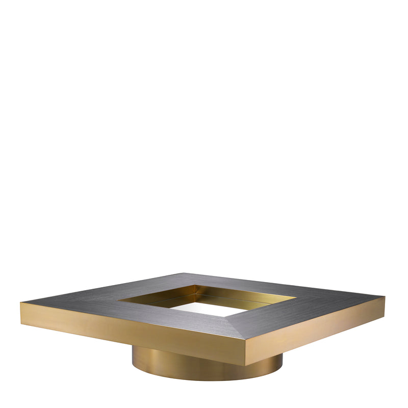 Coffee Table Concorde Brushed Brass Charcoal Grey