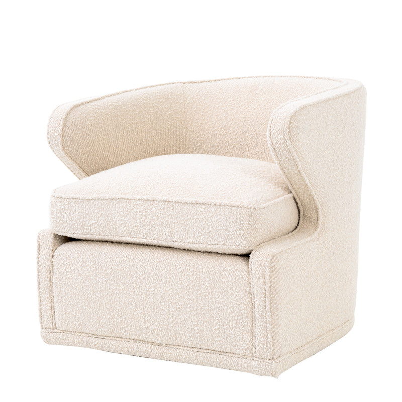 Swivel Chair Dorset Boucle Cream