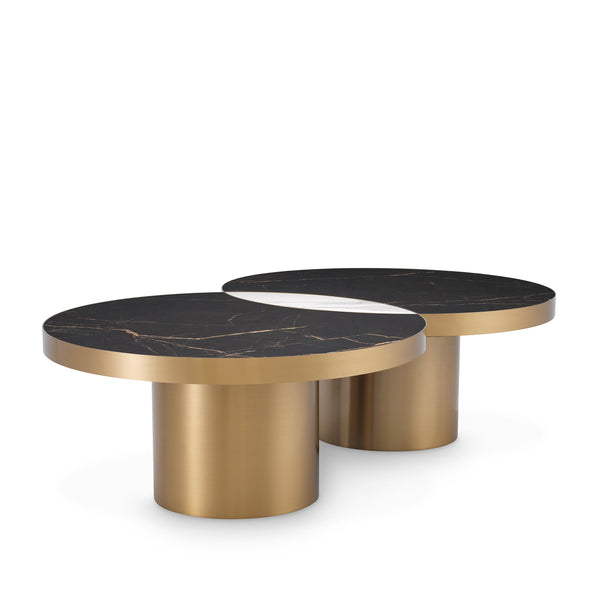 Coffee Table Breakers Brushed Brass Finish
