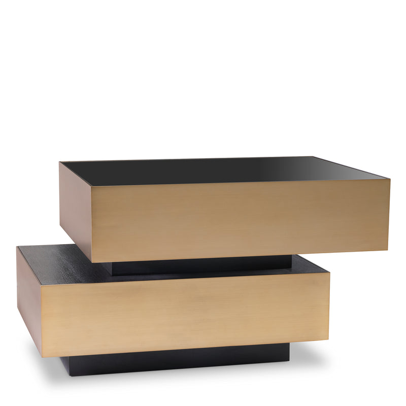 Side Table Shelton Brushed Brass Finish