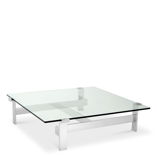 Coffee Table Maxim stainless steel clear glass