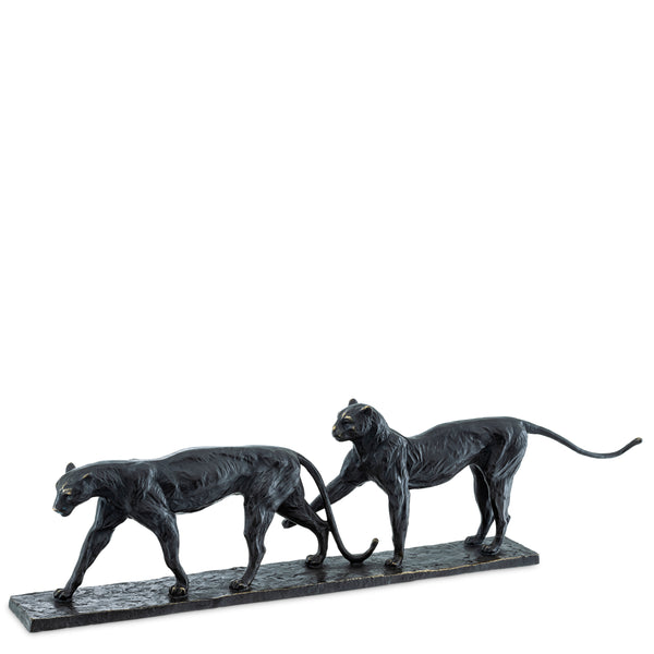Leopard Pair Bronze Patina