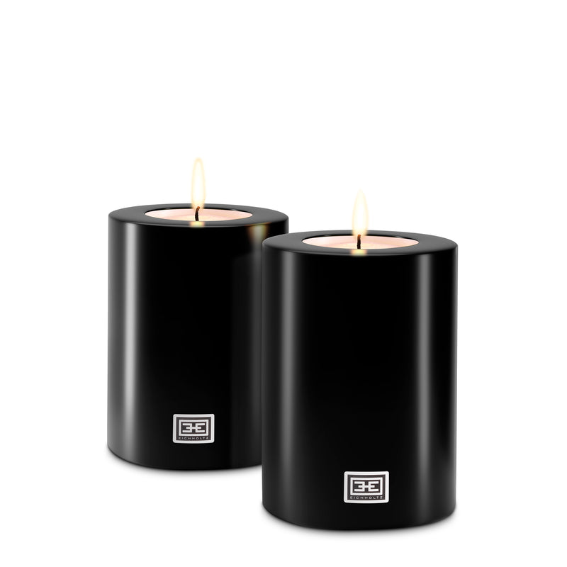 Artificial Candle Ø 10 X H. 15 cm Set Of 2