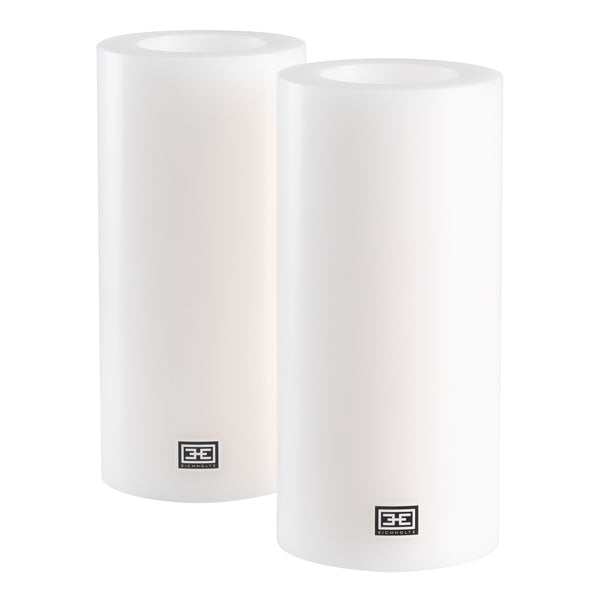 Artificial Candle Ø 12 X H. 25 cm Set Of 2