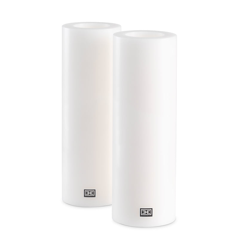 Artificial Candle Ø 12 X H. 35 cm Set Of 2