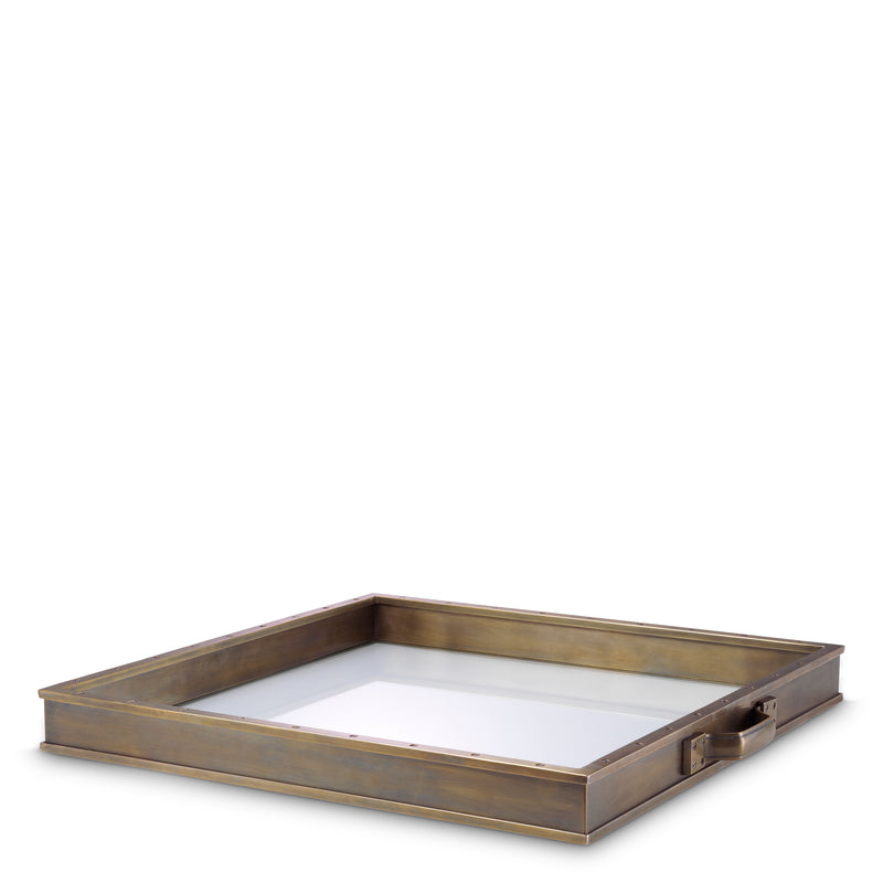 Tray Trouvaille L Vintage Brass Finish