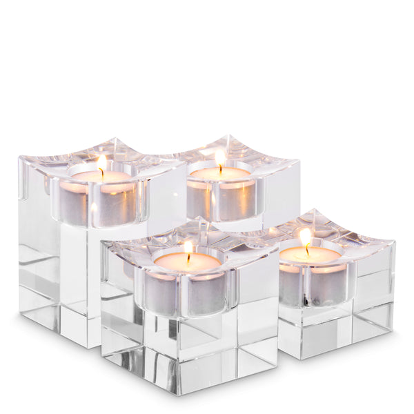 Tealight Holder Giancarlo Low Set Of 4