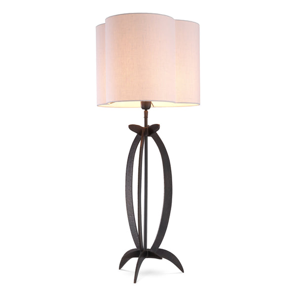 Table Lamp Luciano Hammered Bronze Finish Incl Shade