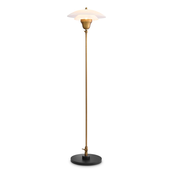 Floor Lamp Novento Antique Brass Finish
