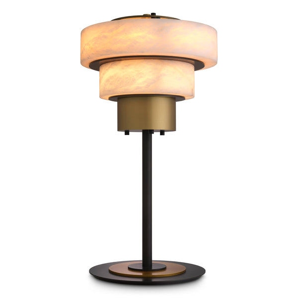 Table Lamp Zereno Antique Brass Finish