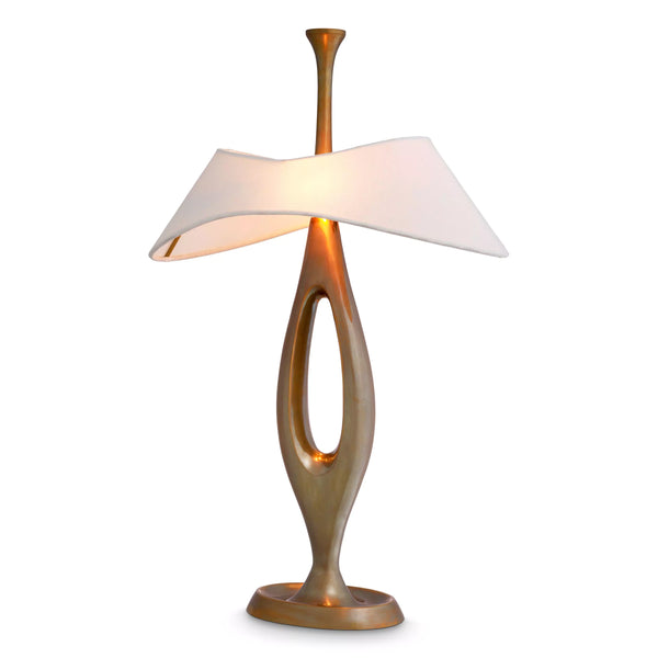 Table Lamp Gianfranco vintage brass finish incl shade