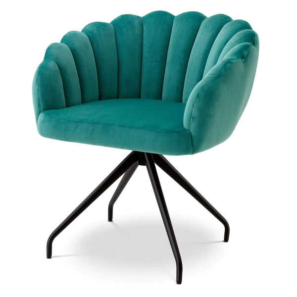 Dining Chair Luzern Savona turquoise velvet